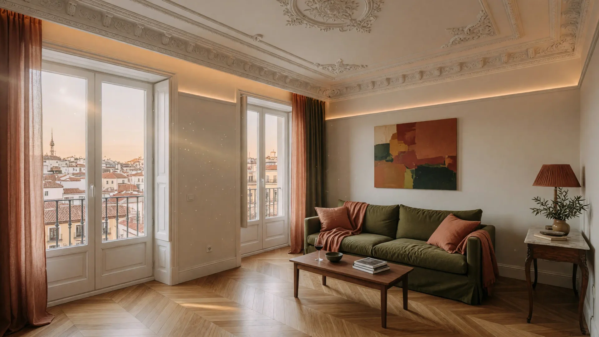 Interior de una vivienda de lujo en Madrid